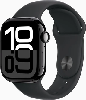 Apple Watch Series 10 (GPS + cellular) 42mm aluminium diamond black with sport wristlet M/L black