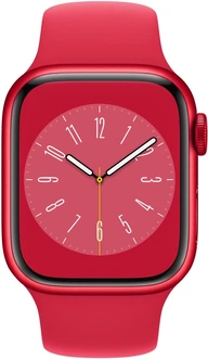 Apple Watch Series 8 (GPS) 45mm aluminium (PRODUCT)RED with sport wristlet (PRODUCT)RED