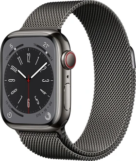 Apple Watch Series 8 (GPS + cellular) 41mm stainless steel graphite with Milanaise-Wristlet graphite