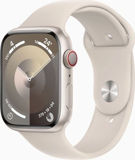 Apple Watch Series 9 (GPS + cellular) 45mm aluminium Polarstern with sport wristlet M/L Polarstern