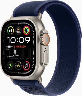 Apple Watch Ultra 2 nature with Trail Loop S/M blue