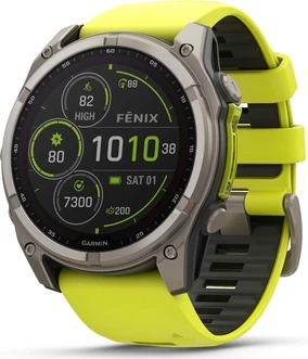 Garmin Fenix 8 51mm Sapphire solar titanium/amp yellow-graphite