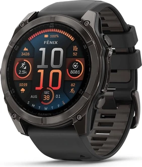 Garmin Fenix 8 51mm Sapphire carbon grey/black-pebble grey silicone