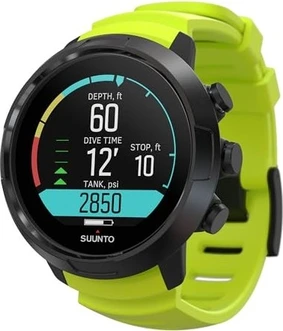 Suunto D5 dive computer black lime