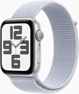 Apple Watch SE (2022) (GPS) 44mm silver with Sports Loop blue cloud
