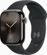 Apple Watch Series 10 (GPS + cellular) 42mm Titan slate with sport wristlet M/L black