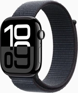 Apple Watch Series 10 (GPS + cellular) 46mm aluminium diamond black with Sports Loop ink