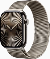 Apple Watch Series 10 (GPS + cellular) 46mm Titan nature with Milanaise-Wristlet S/M nature