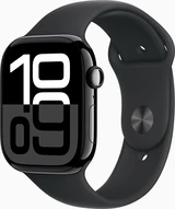 Apple Watch Series 10 (GPS) 46mm aluminium diamond black with sport wristlet M/L black