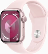 Apple Watch Series 9 (GPS) 41mm aluminium rose red with sport wristlet S/M light pink