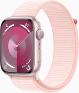 Apple Watch Series 9 (GPS) 45mm aluminium rose red with Sports Loop light pink