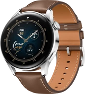 Huawei Watch 3 Classic silver with leather bracelet brown