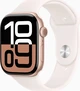 Apple Watch Series 10 (GPS) 46mm aluminium rose gold with sport wristlet M/L blassrosa