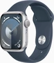 Apple Watch Series 9 (GPS) 41mm aluminium silver with sport wristlet S/M sturmblau