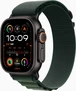 Apple Watch Ultra 2 black with Alpine Loop Small dark green