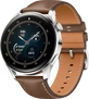 Huawei Watch 3 Classic silver with leather bracelet brown