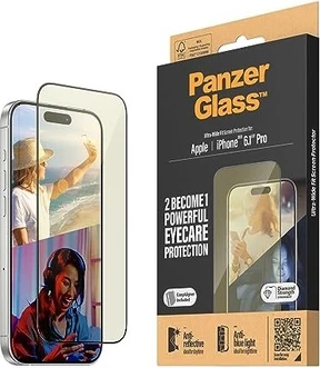 PanzerGlass Eyecare Screen Protection ultra wide Fit with EasyAligner для Apple iPhone 15 Pro