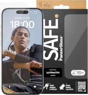 PanzerGlass Safe Screen Protector ultra wide Fit для Apple iPhone 15 Pro