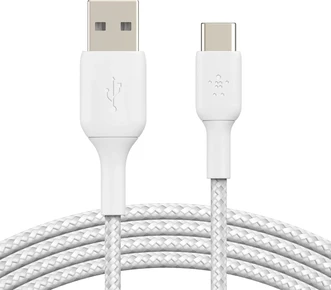 Belkin BoostCharge Braided USB-C to USB-A 1.0m white