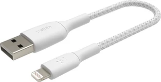 Belkin BoostCharge Braided USB-A to Lightning 0.15m white