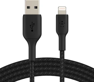 Belkin BoostCharge Braided USB-A to Lightning 2.0m black