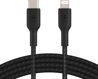 Belkin BoostCharge Braided USB-C to Lightning cable 2.0m black