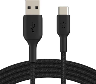 Belkin BoostCharge Braided USB-C to USB-A 0.15m black