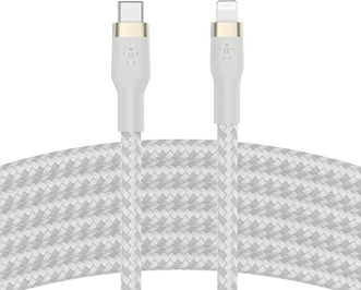 Belkin BoostCharge Pro Flex USB-C/Lightning cable 3.0m white