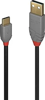 Lindy 1m USB 2.0 type C an A cable Anthra Line