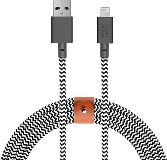 Native Union Belt cable XL USB-A/USB-C zebra