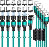 AUFU magnet charging cable 0.5m/1.0m/2.0m/3.0m green, 6-pack
