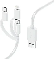 Hama 3in1 Multi-charging cable USB-A - micro USB USB-C and Lightning 1m white
