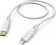 Hama charging cable flexible USB-C/Lightning 1.5m silicone white