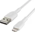 Belkin BoostCharge Braided USB-A to Lightning 1.0m white