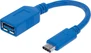 Manhattan SuperSpeed USB-C connection cable USB 3.2 Gen 1 type C-plug type A-socket 0.15m blue