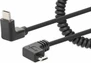 Manhattan spiral cable USB-C on micro USB charging cable 1m black