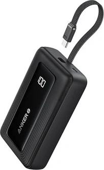 Anker Zolo Power bank (20K, 30W, built-In USB-C cable) black