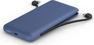 Belkin BoostCharge Plus 10K-USB-C-Powerbank with integrated cables blue