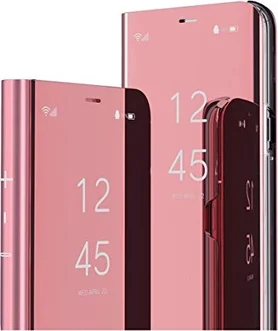 MRSTER clear View Standing Cover для Xiaomi Redmi Note 9 pink