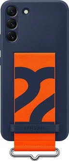 Samsung Silicone Cover with strap для Galaxy S22+ Navy