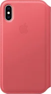 Apple iPhone XS Leather Folio Peony Pink
