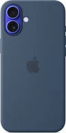 Apple silicone case with MagSafe для iPhone 16 Plus Denim