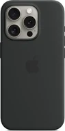 Apple silicone case with MagSafe для iPhone 15 Pro black