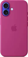 Apple silicone case with MagSafe для iPhone 16 fuchsia