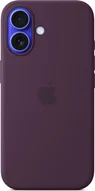 Apple silicone case with MagSafe для iPhone 16 plum