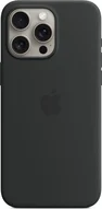 Apple silicone case with MagSafe для iPhone 15 Pro Max black