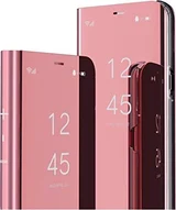 MRSTER clear View Standing Cover для Xiaomi Redmi Note 9 pink