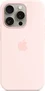 Apple silicone case with MagSafe для iPhone 15 Pro light pink