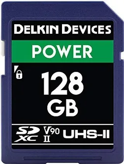 Delkin Power 2000X R300/W250 SDXC 128GB, UHS-II U3, Class 10