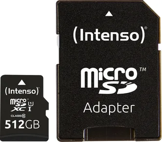 Intenso Premium R45 microSDXC 512GB Kit, UHS-I U1, Class 10